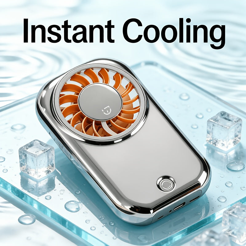 All Season Ice Feel Handheld Mini Cooling Fan, Portable USB Personal Pocket Fan