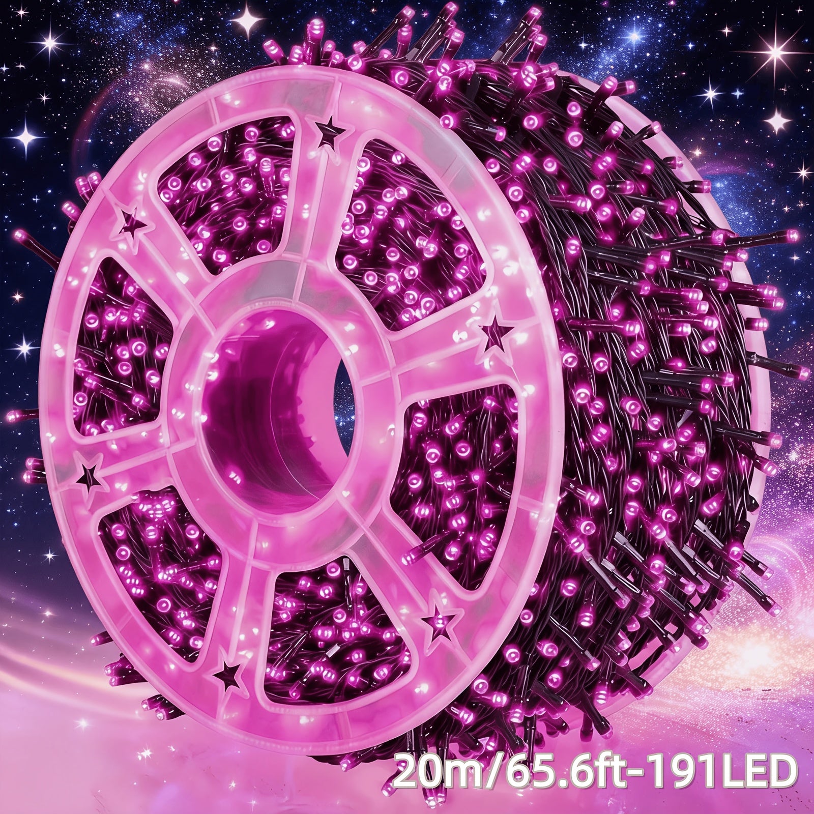 LED串灯 411颗/331颗/271颗/191颗灯珠 8种模式 IPX4级防溅户外仙女灯 适用于圣诞、情人节、复活节、万圣节、感恩节、跨年夜、独立日、光明节、排灯节、婚礼、花园、阳台、露台、派对装饰