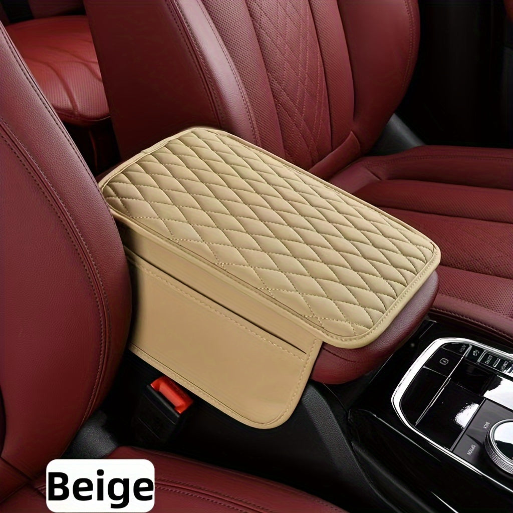 Car Armrest Box Pad, Leather Storage Mat, Multiple Colors, High Quality