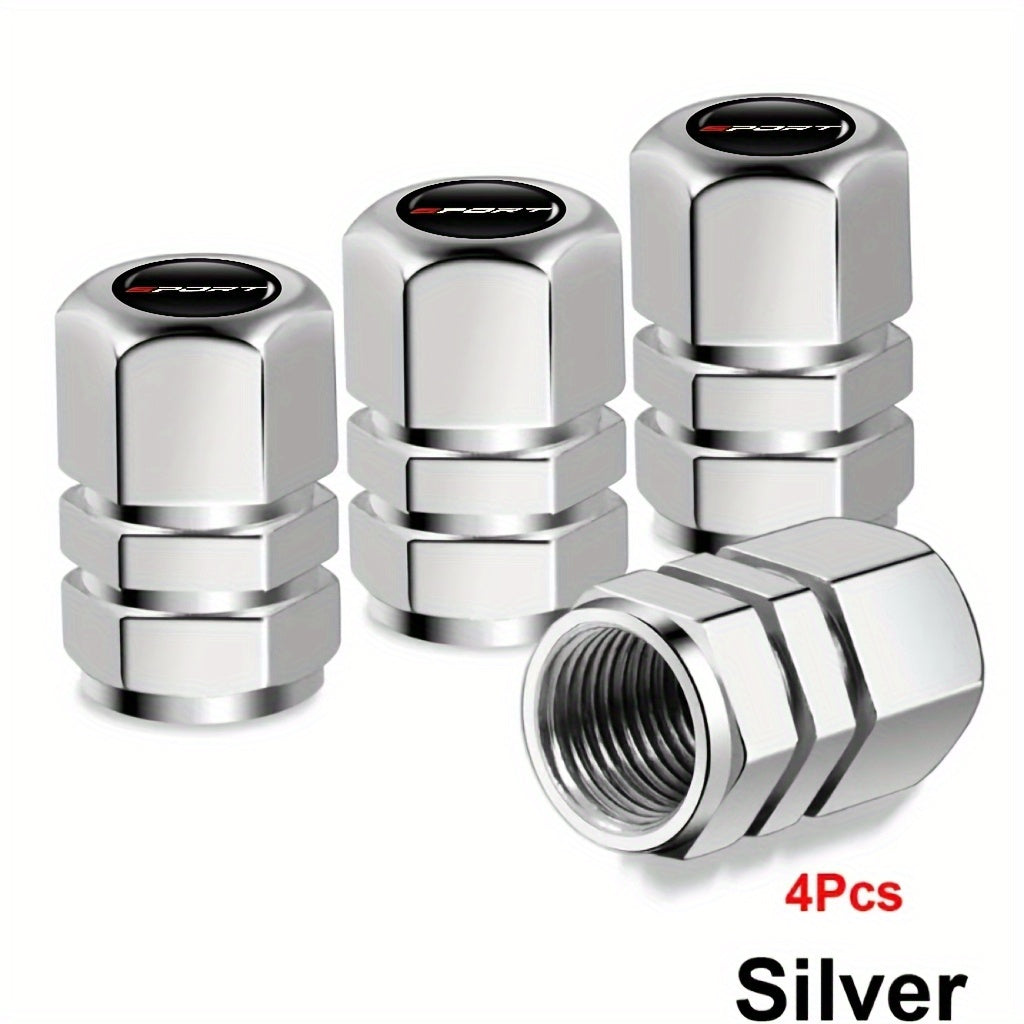 Aluminum Alloy Sport Pattern Valve Caps, Suitable for Motorcycles, Cars and Other Vehicles, Available in 4/8-Pack, First Released in 2025