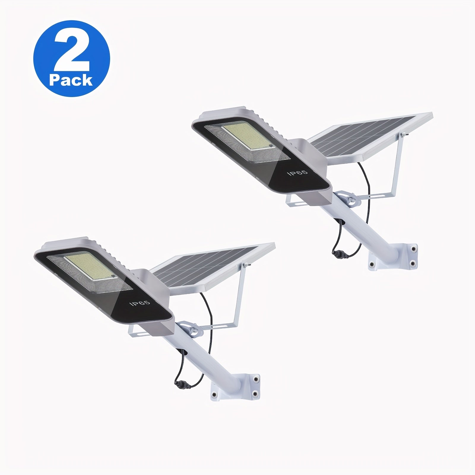 4/2/1 Pack Solar Outdoor Street Light, 4-Level Adjustable Brightness Commercial Lighting, Large PV Panel LED Beads, Long-Lasting Illumination, Waterproof Design for Rain, Snow, and Cloudy Days, Timer 3/5/8 Hours