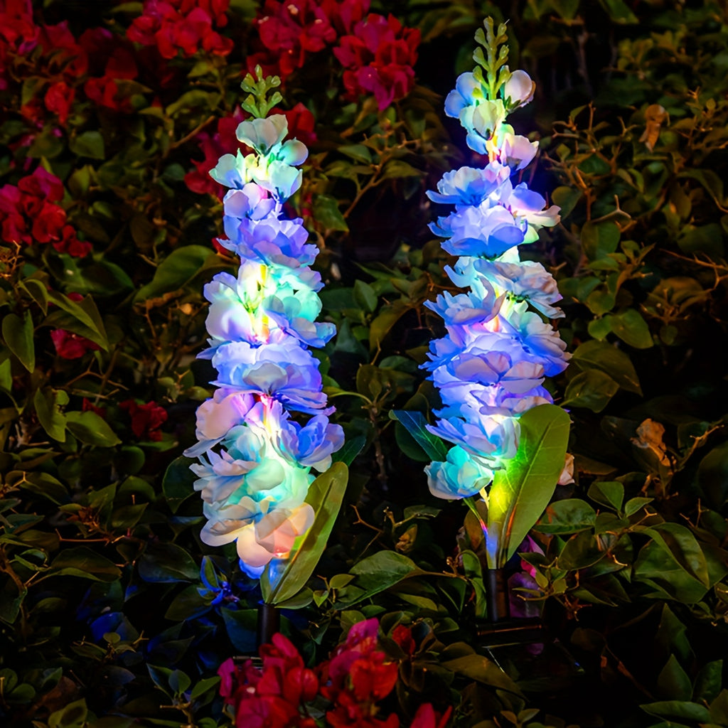 太阳能彩色雏菊插地灯，花园草坪花灯，户外景观灯，适用于花园、庭院、露台、公园、草地装饰、节日氛围布置