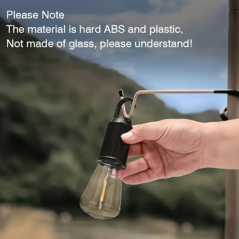 3/5-pack solar bulbs, LED camping light, 3 lighting modes, built-in battery, outdoor hanging tent light, portable solar lantern, suitable for camping, hiking, fishing, festivals