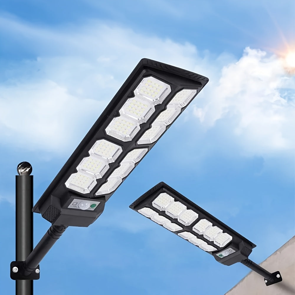2 Pack / 1 Pack - Super Bright LED Solar Street Light, Outdoor Courtyard Light, Exterior Lighting with Motion Sensor - Perfect for Outdoor Streets, Commercial Parking Lot Lighting, Outdoor Sports Courts