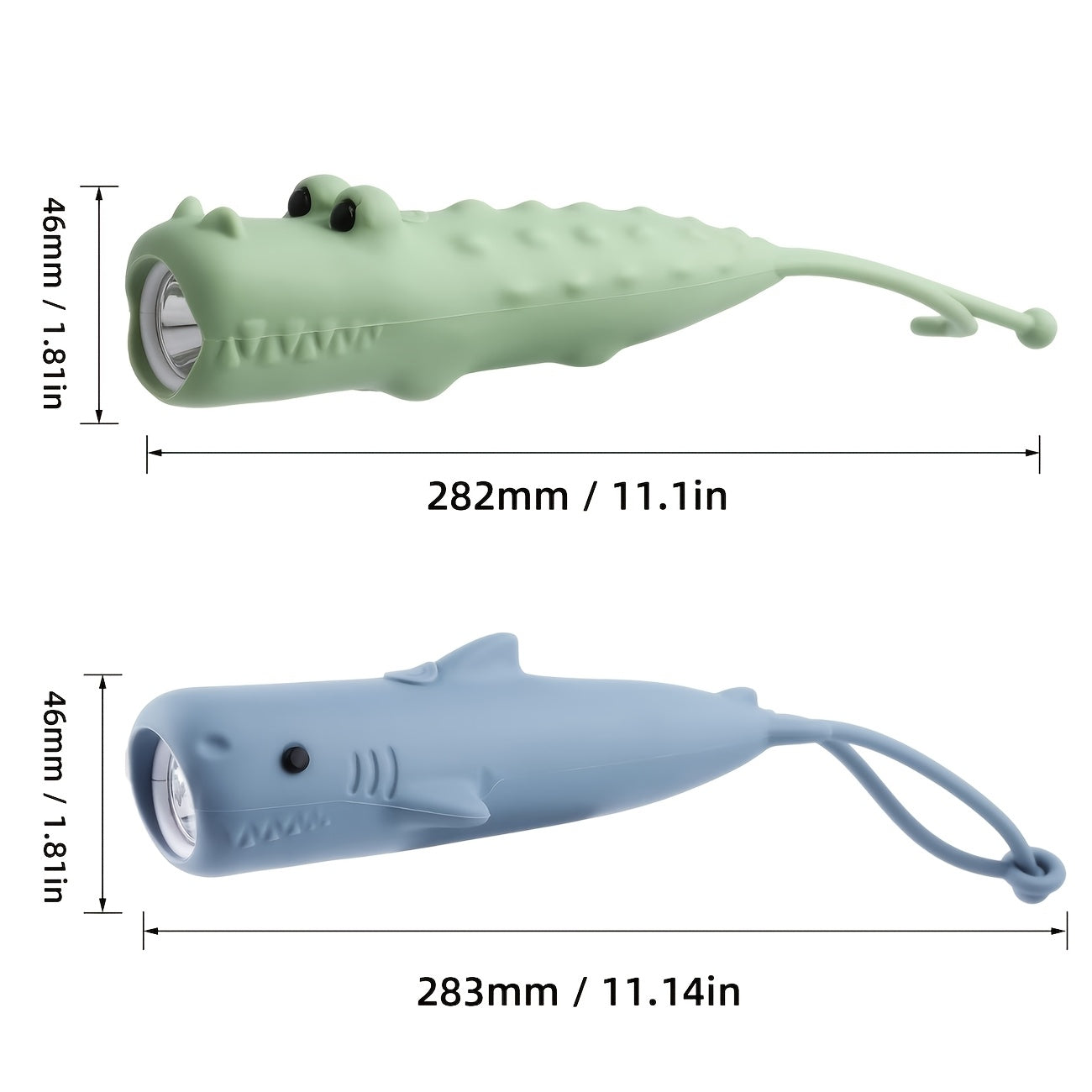Cute Animal Shaped Flashlight Soft Touch Portable Night Light Ideal Bedside Lamp Gift for Camping Emergency Home Use
