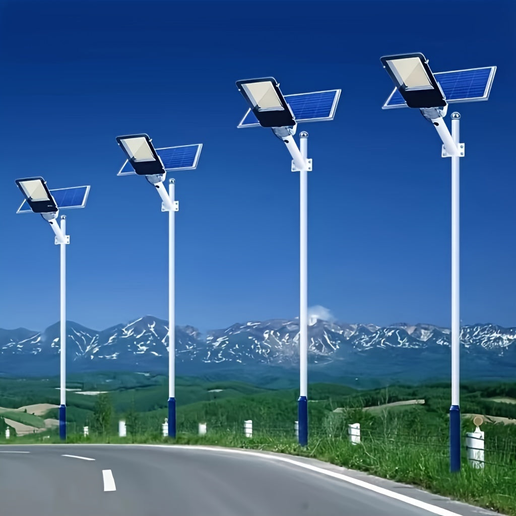 300 High-Brightness High-Efficiency Solar Street Light, Outdoor Parking Lot Light, Commercial Dusk-to-Dawn Motion Sensor Floodlight, High-Brightness LED Beads, Monocrystalline Silicon Solar Panel, Lithium Iron Phosphate Battery