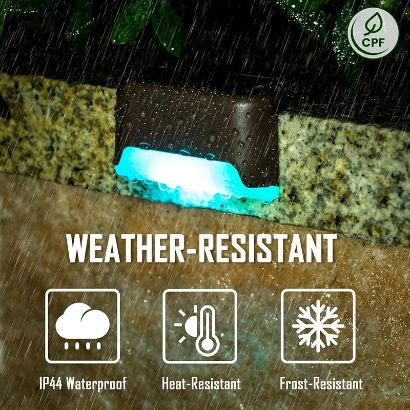 32/16 Outdoor Solar Step Light, Waterproof IP44 LED Solar Fence Light, Perfect for Stairs, Steps, Railings, Patios, Walkways, Gardens and Courtyards (Warm White), Halloween