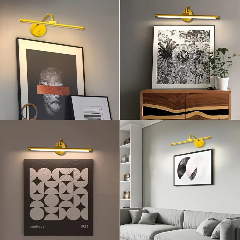 One remote control modern gooseneck smart cabinet light, dimmable timer office lighting lamp, three-color adjustable with charging cable, home picture frame living space 3000/4000/6000K