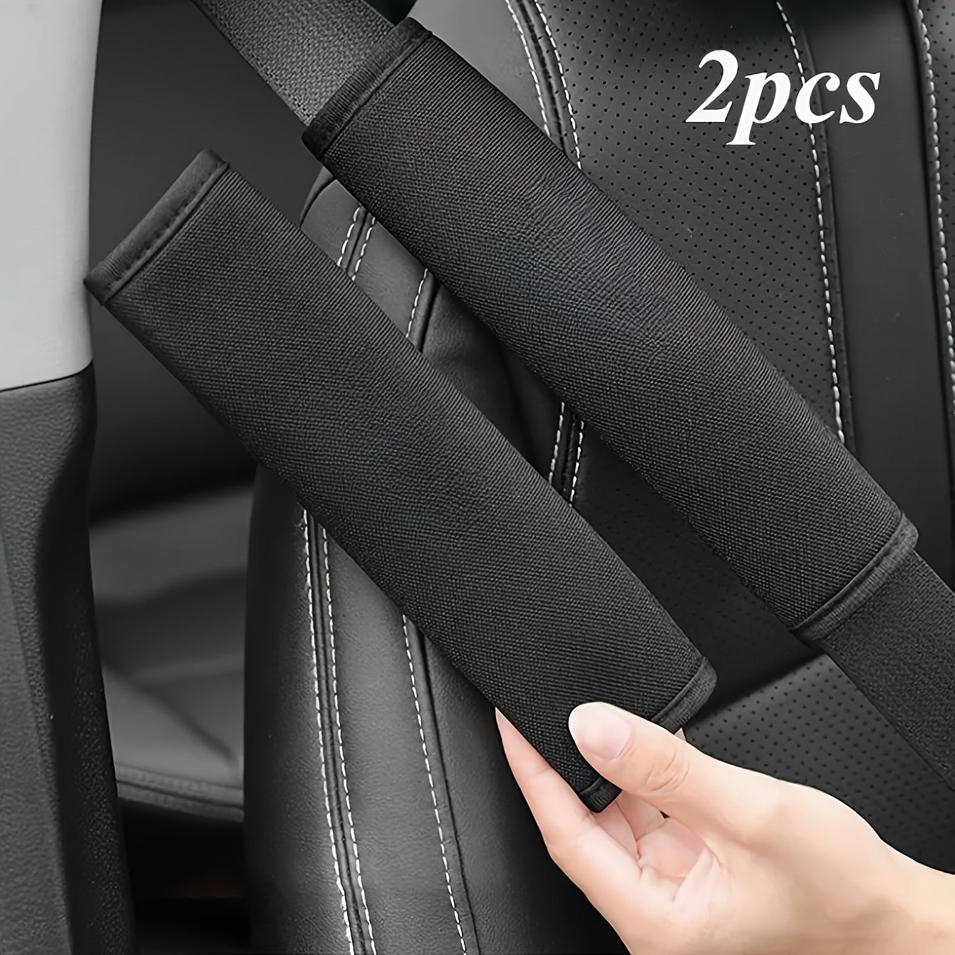2pcs Car Ice Silk Shoulder Protector Cover – Unisex Design, All-Season Comfort, Soft & Cozy, Adds Elegance to Car Interior