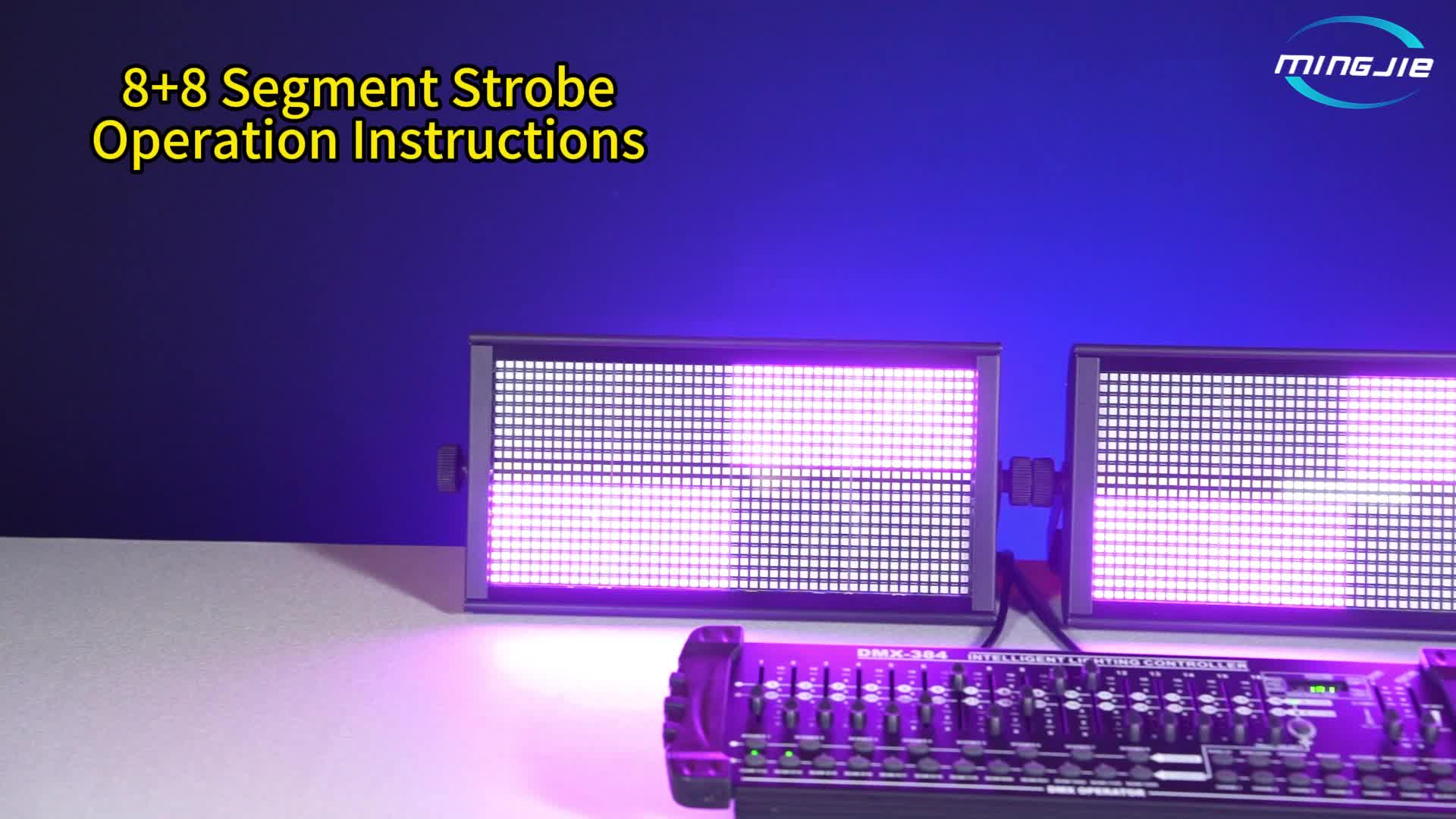 Professional LED stage lighting - 8-channel DMX512 strobe, chase light, with 8-level speed and color-changing effects, 960 pieces 5050 LED beads, 200W, universal voltage 110-240V, suitable for DJs, theaters, concerts