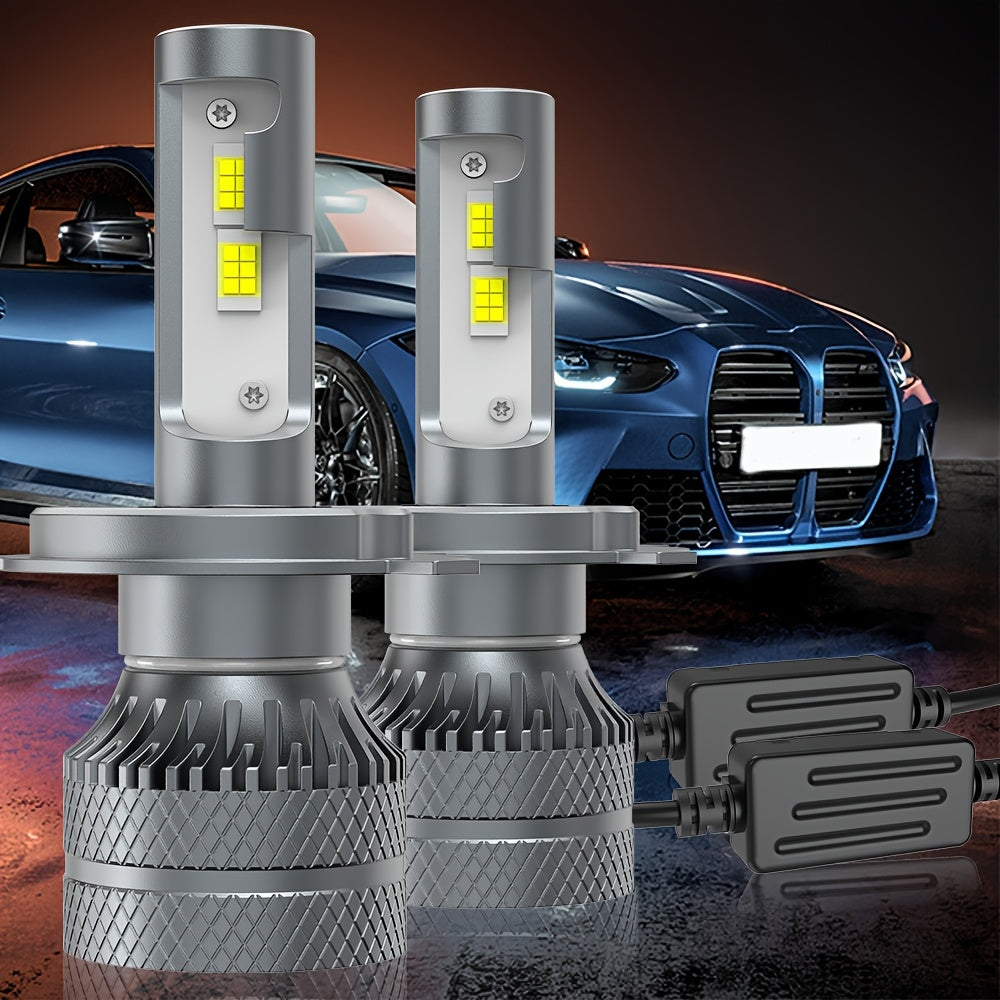Automotive 2-Pack LED Car Headlights - H7/H4/H1/H11, 9005/9006/9012 Sockets - 29800 Lumens, 220W High/Low Beam Dual Mode, 6500K Cool White Light, Suitable for Various Environments, Ultra-Efficient Cooling Fan