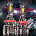 2 Pcs LED Car Headlight Bulbs, 57300 Lumens, 300W High Power, H1, H4, H7, H11, High/Low Beam, HB3/9005, HB4/9006, HIR2/9012-O129, 9570 CSP Chip, Plug-and-Play, Aluminum, External Driver, 900% Brightness Increase, No Battery Included
