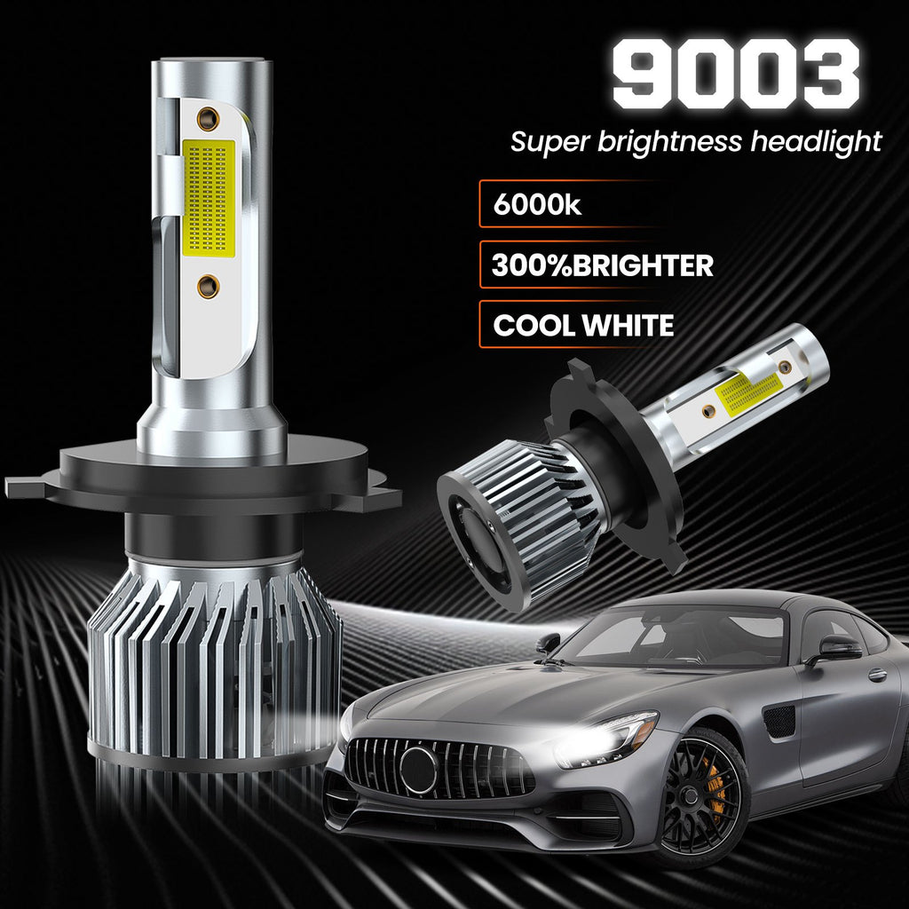 9003 H4 TXBILMOO 2-Pack LED Headlight Bulbs High/Low Beam Set Bright White 10000Lm, No Battery Included