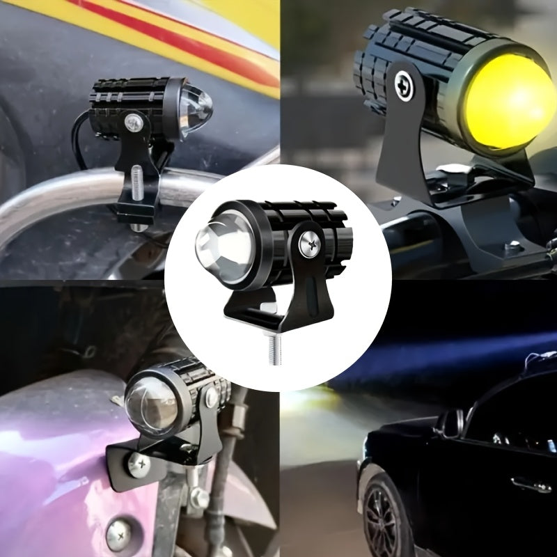 High Brightness LED Lights, Yellow-White/White Dual Light Source, 2-Pack, Wide Illumination Range, Exquisite and Practical, Suitable for Multiple Vehicle Models