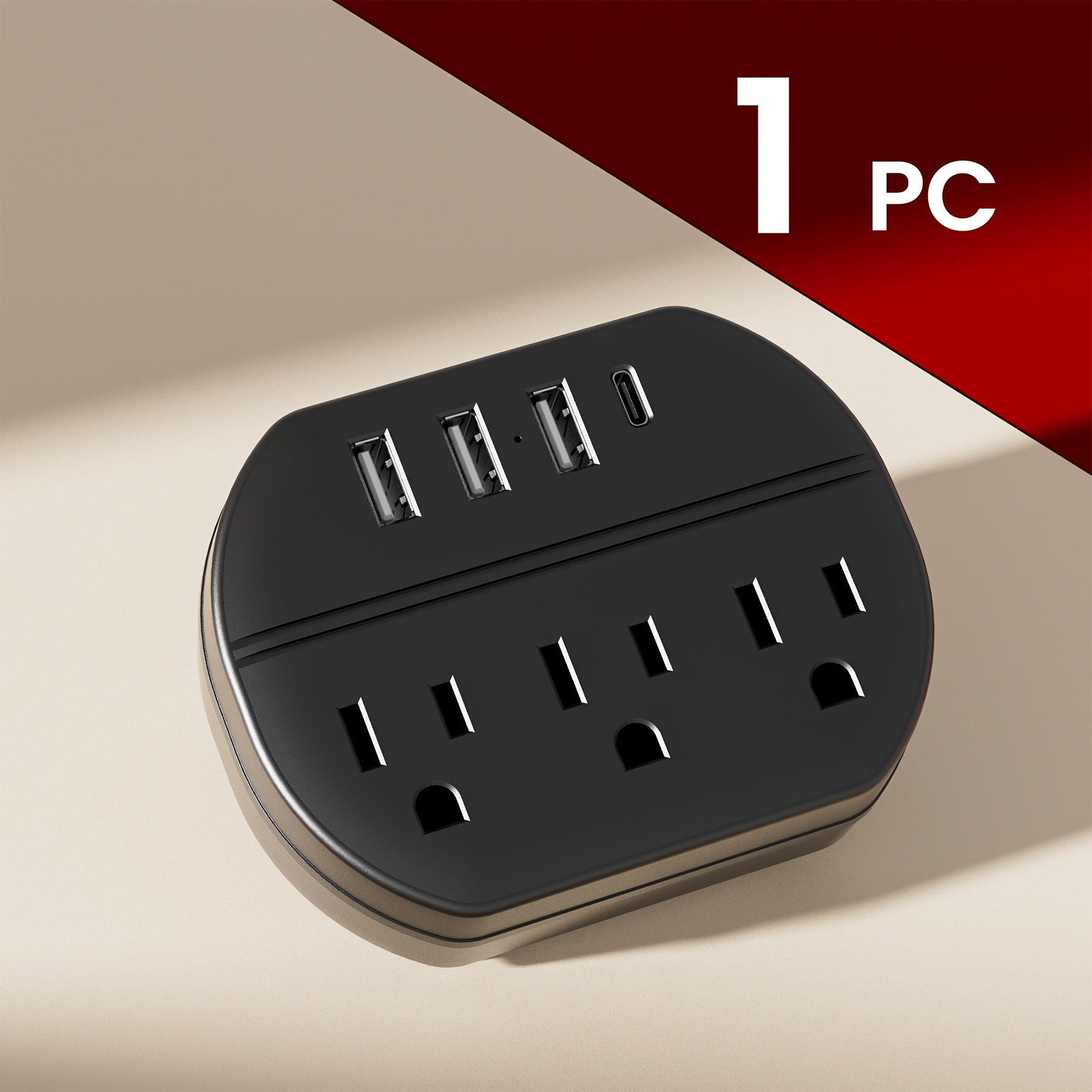 This Is a 7-In-1 Power Strip Featuring a USB Port, Three USB-A Ports, One USB-C Port, And Three AC Socket Outlets. It'S a Wall Socket That Is Portable And Ideal for Home, Office, And Travel Use. Available in White And Black
