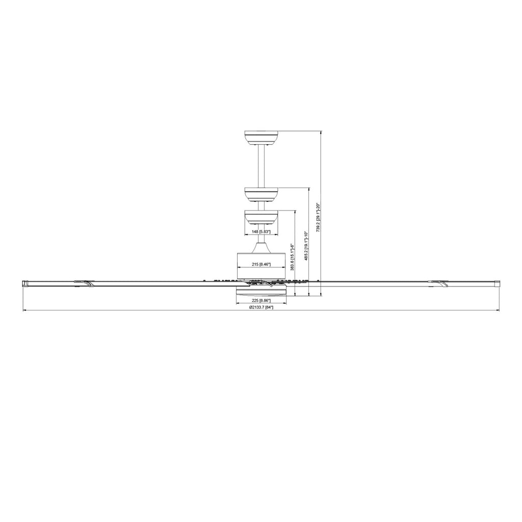 VEVOR 72/84 Inch Ceiling Fan with Light, 6-Speed Remote Control, Reversible Motor, Black