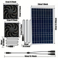High-Efficiency Solar & Wind Powered Dual Fan Set for Material Handling Industrial Plants, Black, Window Exhaust Duct, Outdoor Air Circulation, Solar Powered, Eco-Friendly, Greenhouse Ventilation, Shed Cooling