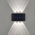 6 LED Solar Wall Light, Outdoor Anti-Glare Light, Solar Outdoor Wall Washer Light, Double-Head Wall Light, Solar Charging, Semi-Flush Mount Installation, Soft Light Anti-Glare, Warm White/White Light Optional, IP65 High-Brightness LED Step Light