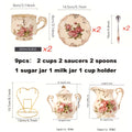 22-Piece Vintage Gold Rim Afternoon Tea Gift Set – Premium Choice for Graduation Season & Tea Enthusiasts – European Artisan Craftsmanship