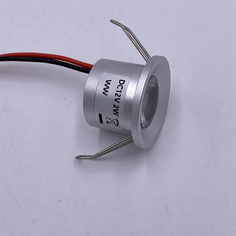 迷你天花灯 LED小拇指灯 DC12V 开孔27mm 嵌入式2W小射灯适用于橱柜 酒柜 珠宝展示柜 圣诞节装饰 餐厅 朋友聚会