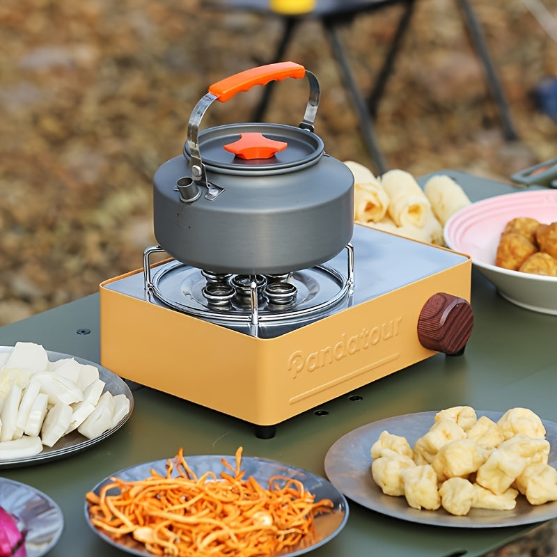 Portable Propane Stove, Small Camping Cooker, Flame Control, Easy to Carry, Ideal for Outdoor Cooking, Picnic, BBQ, Travel