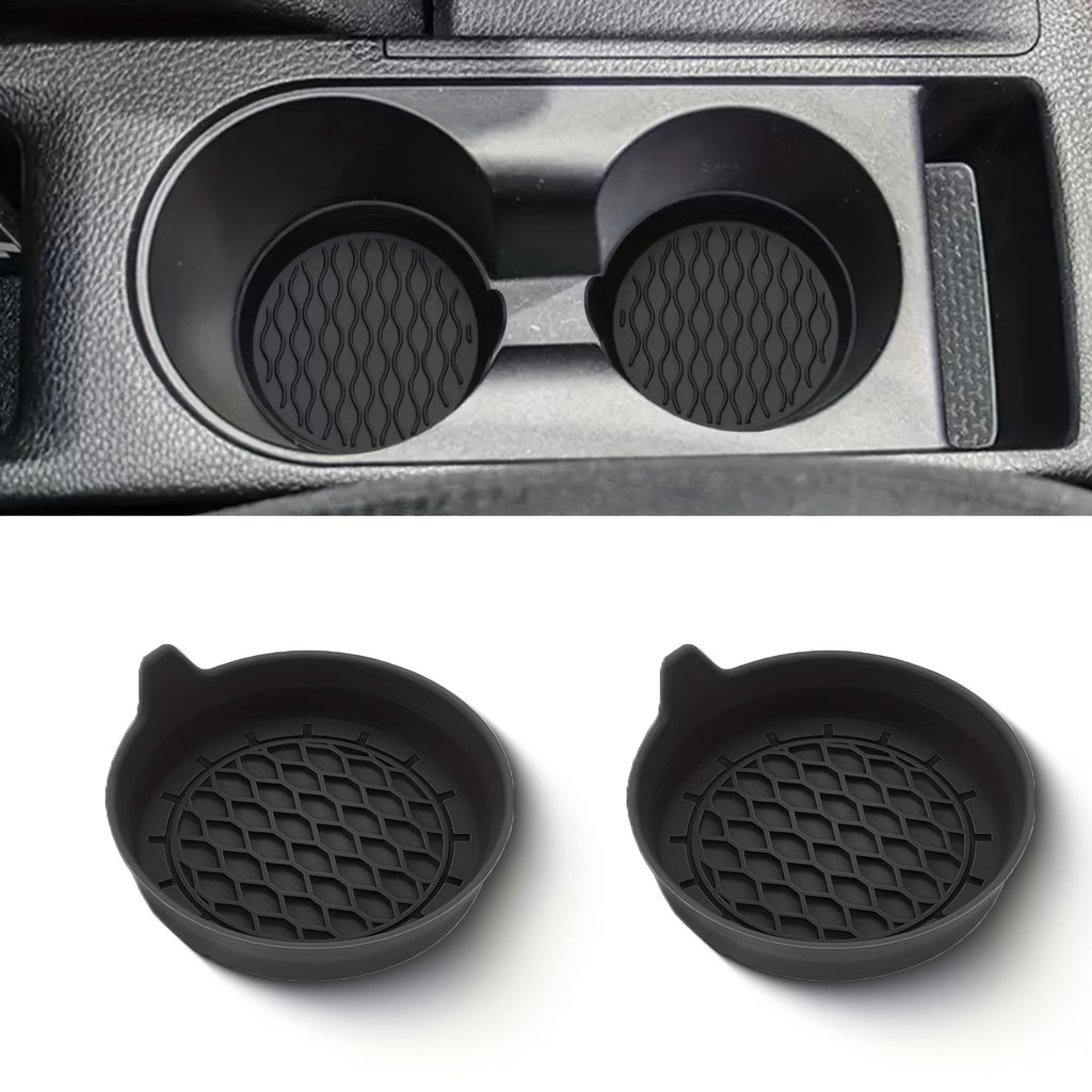 2/4-Piece Premium Center Console Non-Slip Pad - Anti-Skid & Dustproof, High-Quality Rubber Material, Red & Black Color Design - Perfectly Protects Your Car Interior