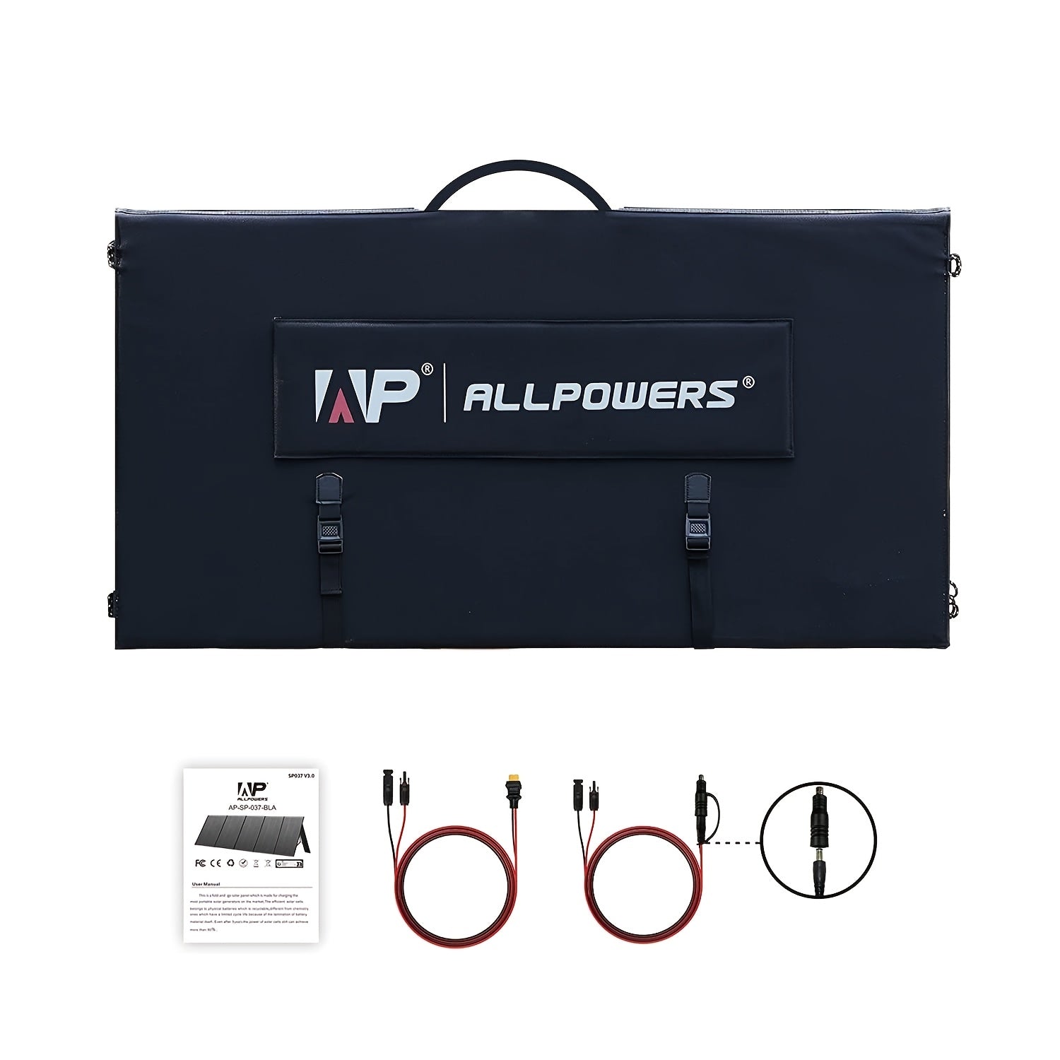 ALLPOWERS 400W 便携式太阳能发电站兼容 - 可折叠太阳能板，22% 高效率，MC4 连接器 - 适用于房车、船只、露营、备用电源 (S1500/S2000/S2000 Pro/R4000 发电机) - 重型
