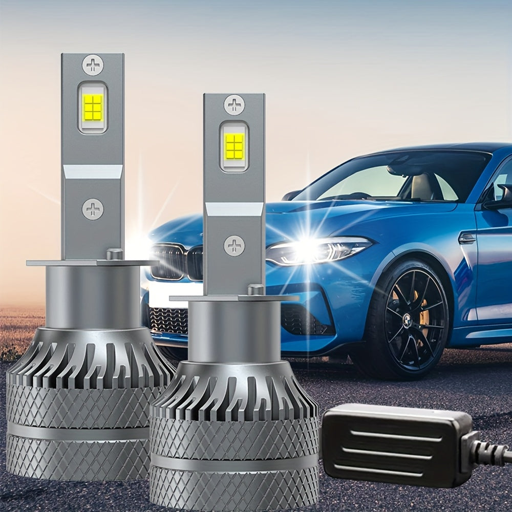 2PCS H7 H4 H11 LED Headlight H1 9005 HB3 9006 HB4 9012 HIR2 Bulbs Canbus LED Car Headlight 30000LM Mini Car LED Light Super Bright, Error-Free, High/Low Beam