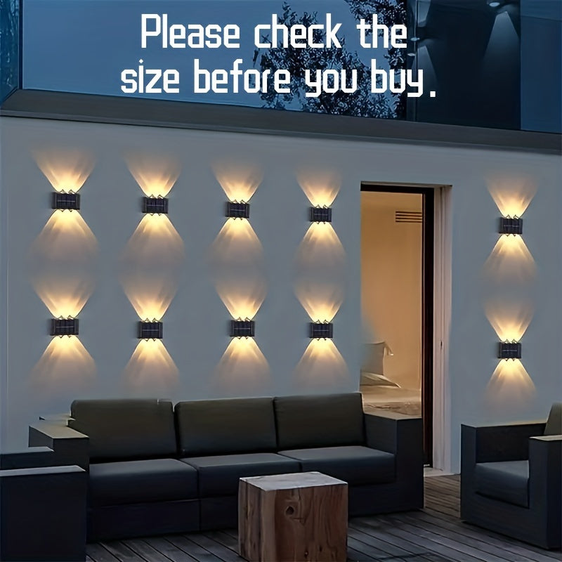 Solar Wall Light / 1 Pack, Perfect for Garden, Street and Garage - Ideal Decorative Choice, Outdoor Lighting, Outdoor Wall Decorative Light, Home LED Landscape Light, Suitable for Outdoor, Courtyard, Villa, Fence, Patio, Garden