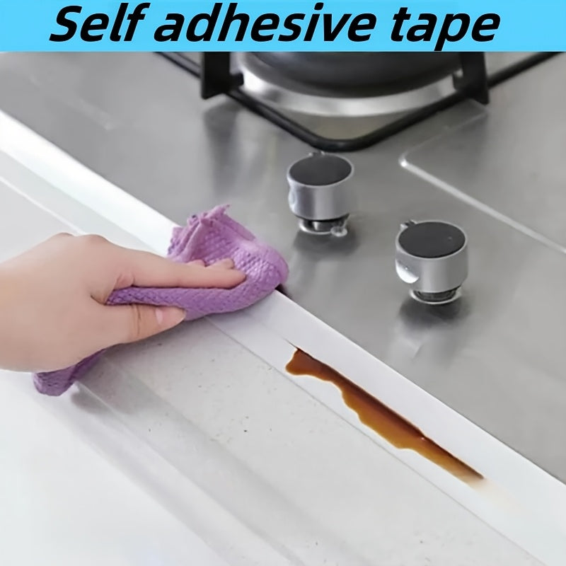 1卷（354.331英寸）超粘防水自粘密封条 - 重型，免工具，适用于浴室、厨房、卫生间、水槽、淋浴、浴缸、电器 - 防漏、防尘 - 非常适合居家装修