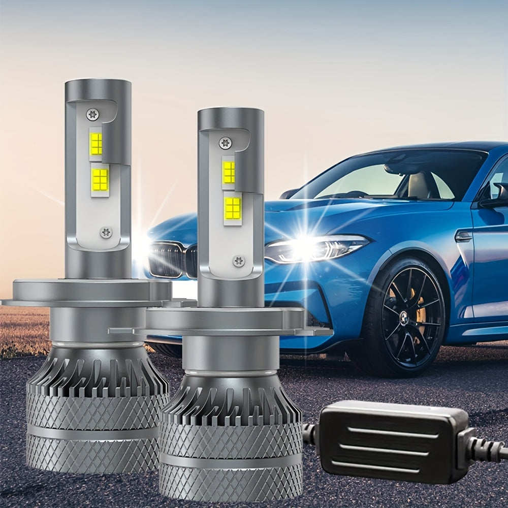 2PCS H7 H4 H11 LED Headlight H1 9005 HB3 9006 HB4 9012 HIR2 Bulbs Canbus LED Car Headlight 30000LM Mini Car LED Light Super Bright, Error-Free, High/Low Beam
