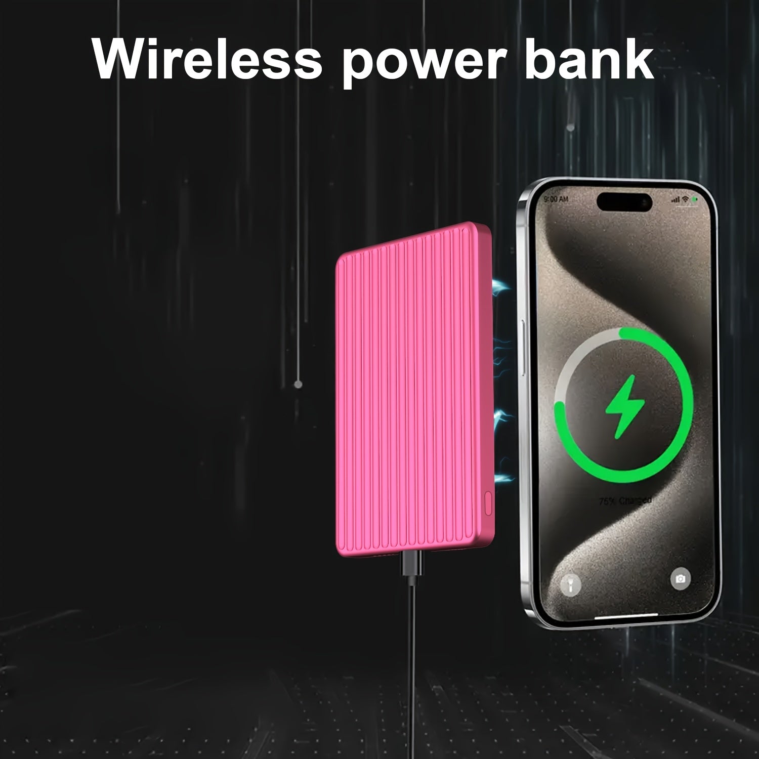 Magnetic Power Bank with a Capacity of 5000 Mah, Featuring Wireless Portability And 20W USB-C Fast Charging, Compatible with Iphone 15/14/13/12 Series
