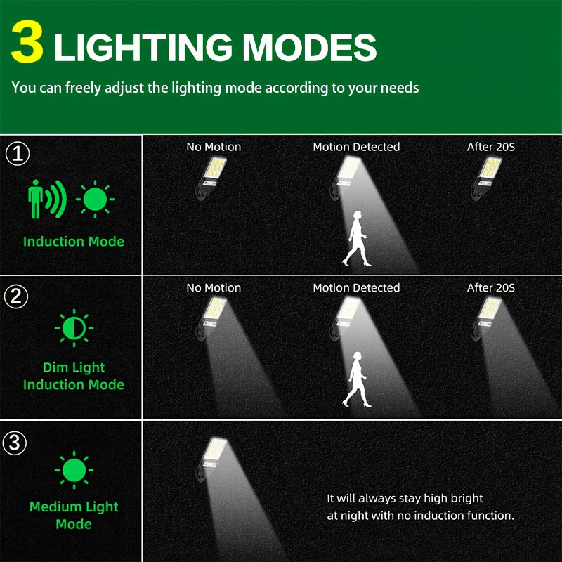 1/2 Pack Commercial Solar LED Sensor Light, Motion Sensor, High Brightness LED, Solar Wide Angle Flood Street Light, Solar Rechargeable Wall Light, Easy to Install, Perfect for Outdoor, Garden, Street, Steps, Patio, Porch Light, Home and Shop Lighting