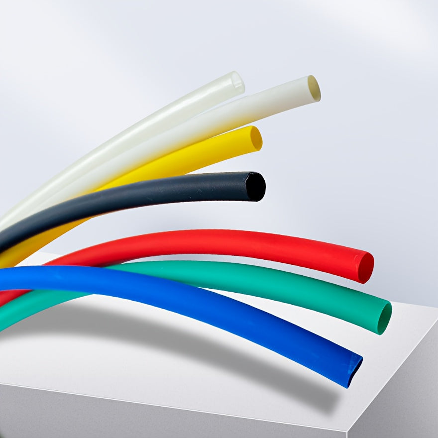 2:1 Shrink Ratio Heat Shrink Tubing Kit in Black, Red, Blue, Yellow, Green, White – Flame-Retardant Polyolefin Tubing for Wire Insulation & Electrical Connections. Each Color 1m (39.4 in) – Total 6m (236.22 in). Perfect for Cable Sleeve Installation