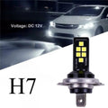 2-Pack H7 LED Headlight Bulb Set Fog Light High/Low Beam Super Bright White Light 6000K Car Fog Light