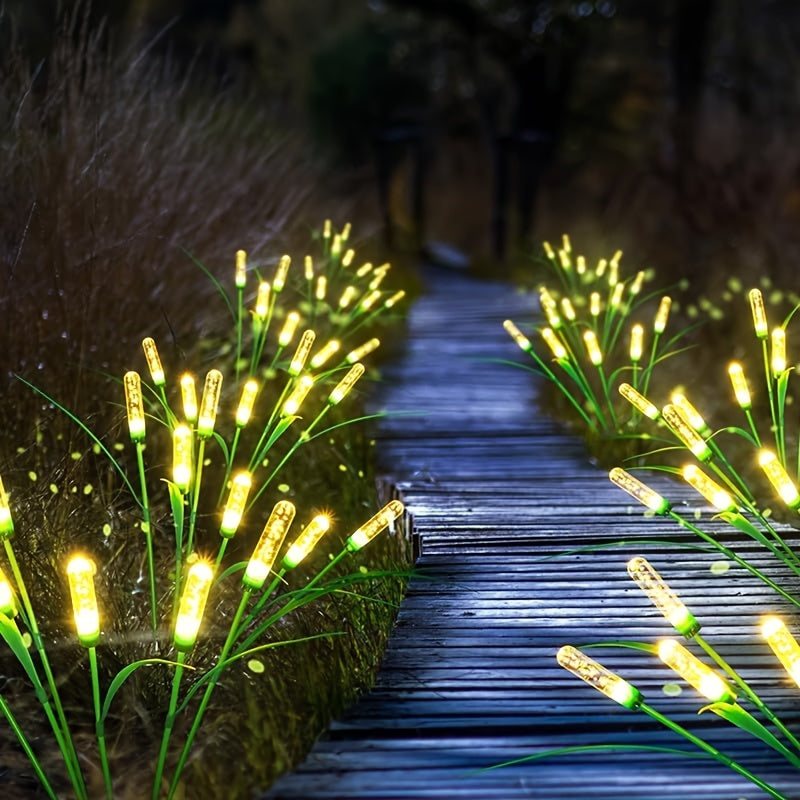 Solar Swaying Reed Light, for Garden Decoration, Outdoor Decorative Light, Suitable for Landscape Garden, Courtyard, Patio, Lawn, Halloween Christmas Holiday Party Decorative Lighting, Create a Warm Outdoor Atmosphere