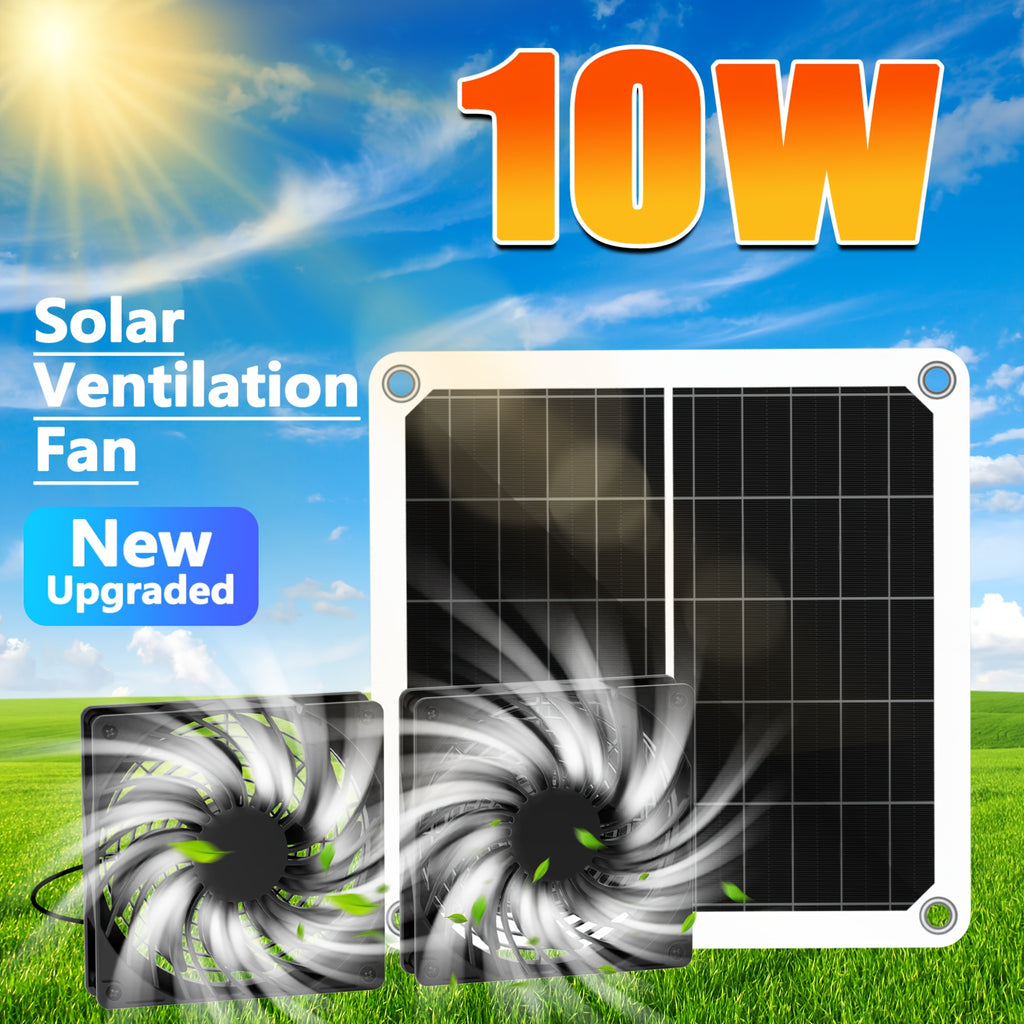 Outdoor Ventilation Fan, Suitable for Chicken Coop and Greenhouse, Equipped with Cable and Installation Tool Kit, 1 Set