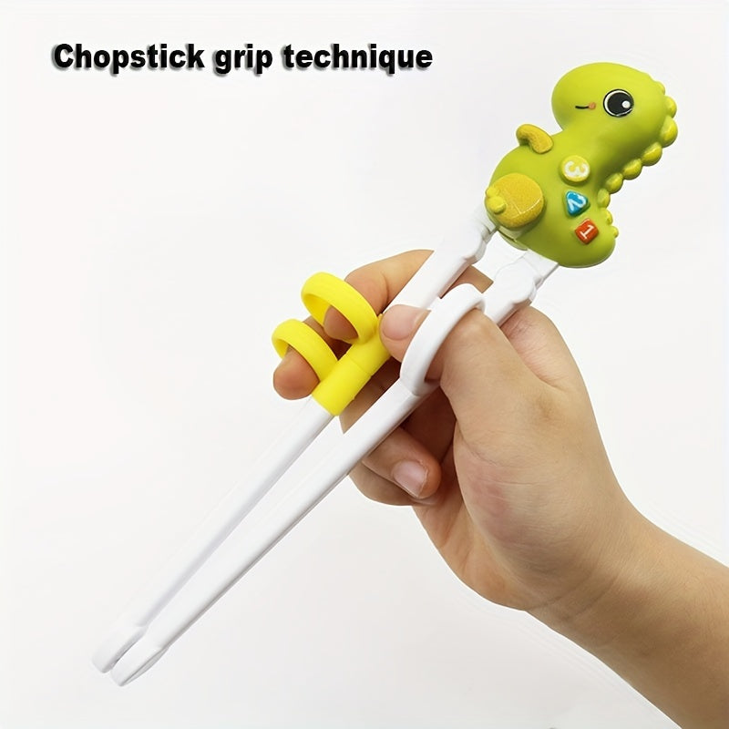 Toddler Dinosaur-Shaped Training Chopsticks - Reusable, Colorful Learning Aid