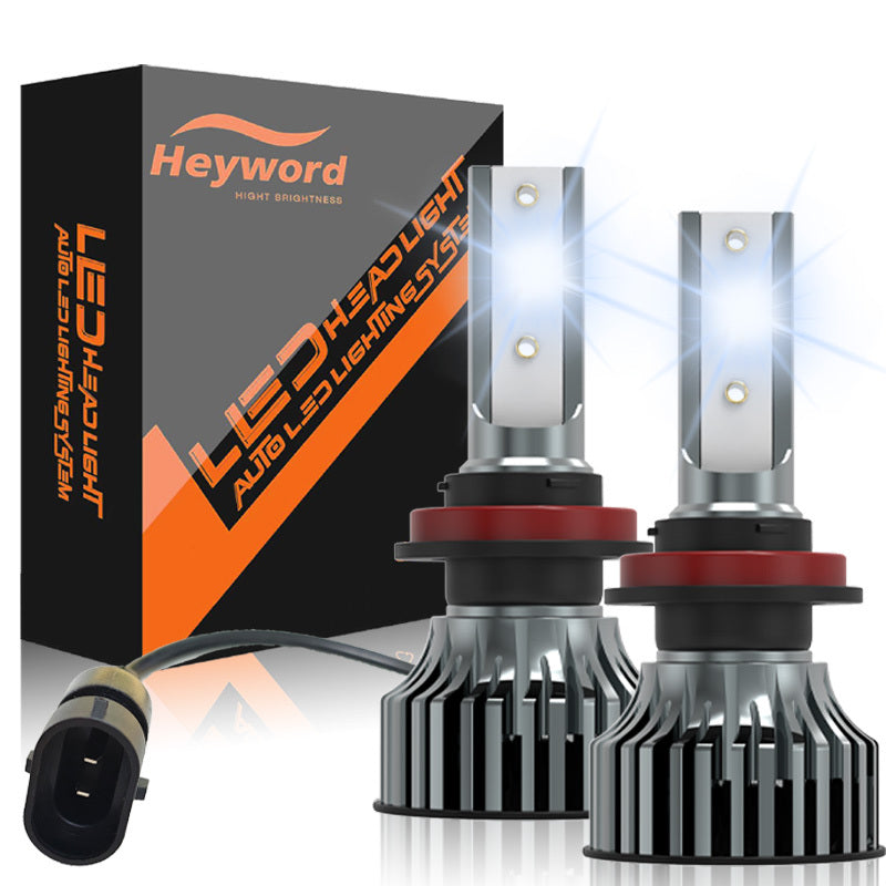 Heyword 2 Sets H7, H1, H3, H4, H8/H9/H11, 9005, 9006, 9012 LED Car Headlight Fog Light, Low Beam, High Beam, Color Temperatures: 4300K/Warm Light, 3000K/Yellow Light, 8000K/Blue Light, 25000K/Ice Blue, 6000K/White Light
