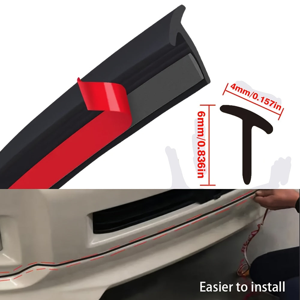 Oriented Self-Adhesive Car Windshield Seal Strip – Rubber Weatherproof & Windproof Soundproof Diagonal T-Edge Sealing Tape, Easy Installation, Durable & Leak-Proof