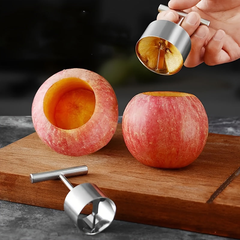 Multifunctional Apple Pear Corer, Stainless Steel Fruit Seed Remover, 2 Sizes Fruit Corer Set for Home Commercial Hotel Kitchen