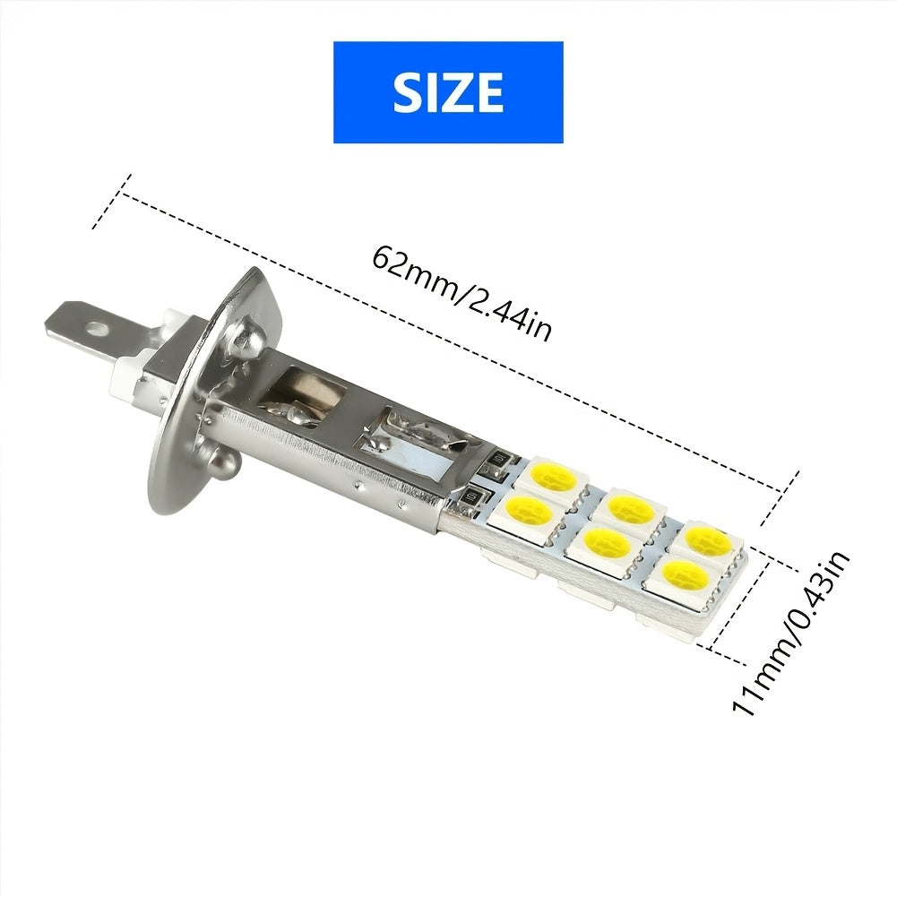 4-Pack H1 & T10 6000K Super White LED Car Headlight Bulb Set, Suitable for Fog Light and Driving Light Replacement – High Brightness High Visibility Car LED Bulbs, Vehicle Lighting Specific Headlight Bulbs