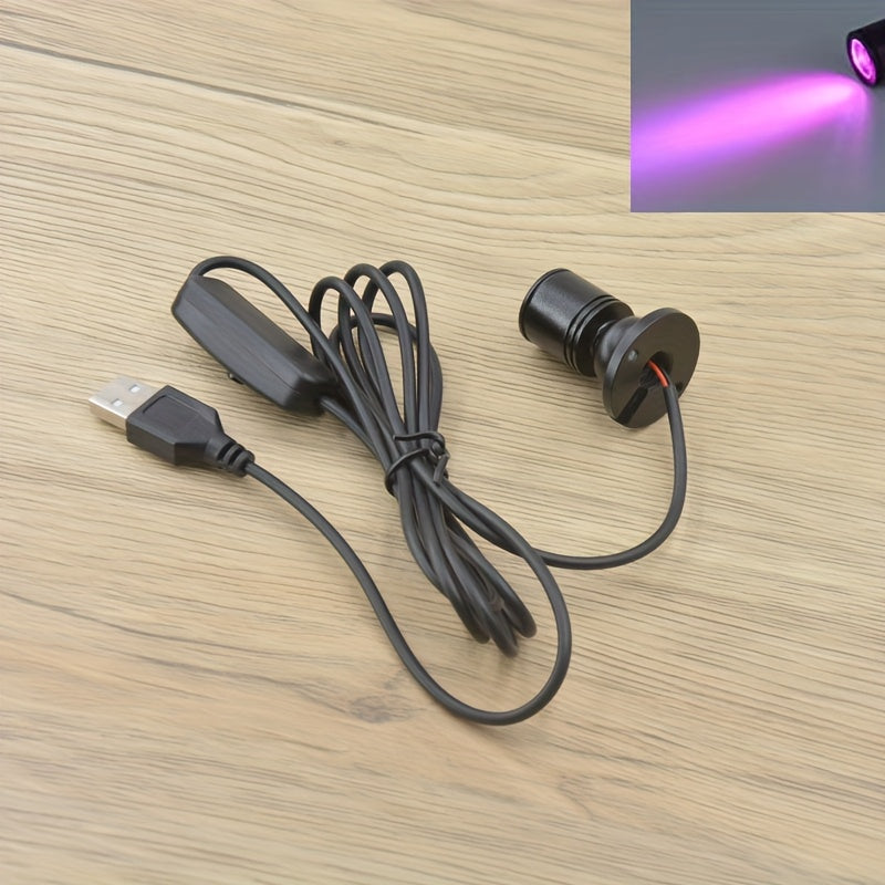 Jewelry light USB mini small spotlight, 5V decorative ambiance light color light, Christmas small lamp, Halloween creative handmade light, accent wall light, surface-mounted non-waterproof, figure cabinet spotlight, model modeling light