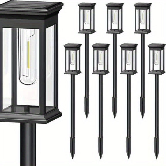 12/8 Outdoor Solar Channel Light, Warm Light LED Courtyard Lawn Sidewalk Decorative Bright Light, Solar Outdoor Lighting Lamp