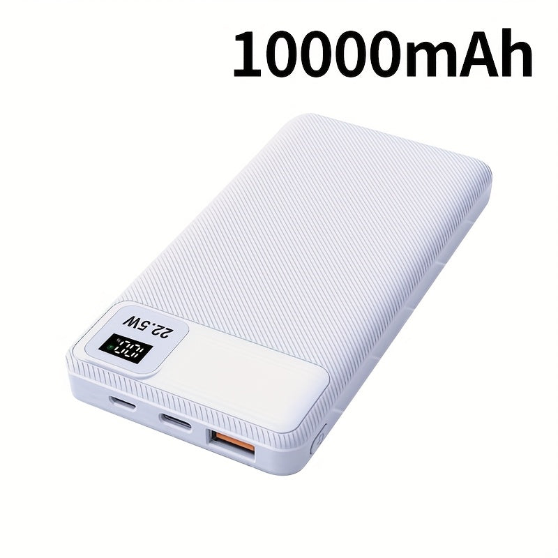 A Portable Power Bank with a Capacity of 10000Mah Or 20000Mah, Featuring a 22W Fast Charger, LED Power Indicator, And Multiple Interfaces Including USB, Type-C, And Micro. It Is Compatible with for Iphone And Android Devices