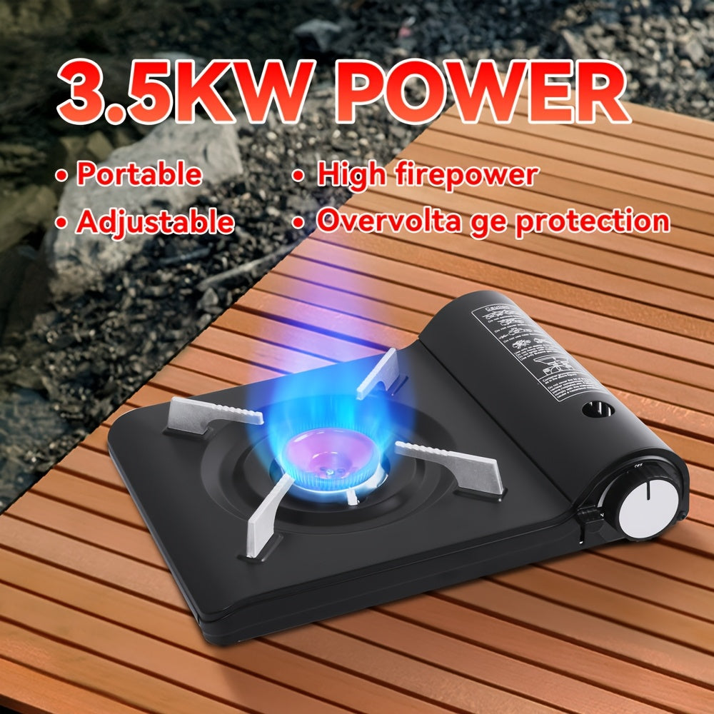 REDSUN F8 Outdoor Portable Butane Gas Stove 3.0kW – Ultra-Slim Design, Blue Flame Burner with Upgraded Ceramic Fire Cover, High Temperature Resistant, Overpressure Protection