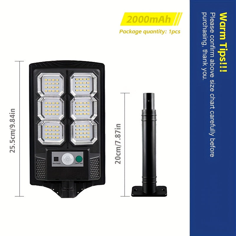 2 Pack / 1 Pack - Super Bright LED Solar Street Light, Outdoor Courtyard Light, Exterior Lighting with Motion Sensor - Perfect for Outdoor Streets, Commercial Parking Lot Lighting, Outdoor Sports Courts