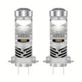 2Pcs H4 LED Car Headlight Bulbs H7 120W 30000 Lumens, Equipped with High/Low Beam, Fan-Cooled Output Super Bright White Light, No Battery Needed