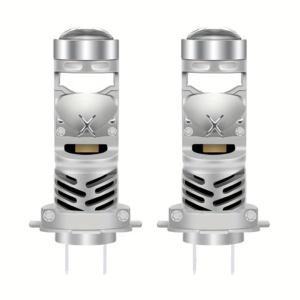 2Pcs H4 LED Car Headlight Bulbs H7 120W 30000 Lumens, Equipped with High/Low Beam, Fan-Cooled Output Super Bright White Light, No Battery Needed