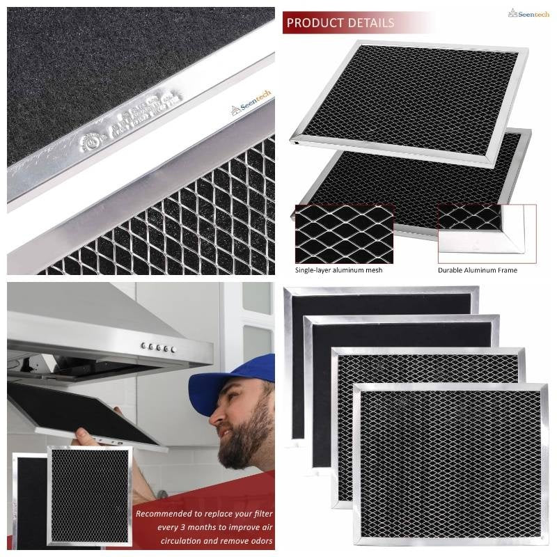 4-Pack 97007696 Smoke-Type Range Hood – Compatible with Broan 6105C